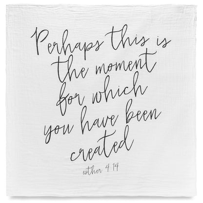 Esther 4:14 Scripture swaddle and wall art by Modern Burlap