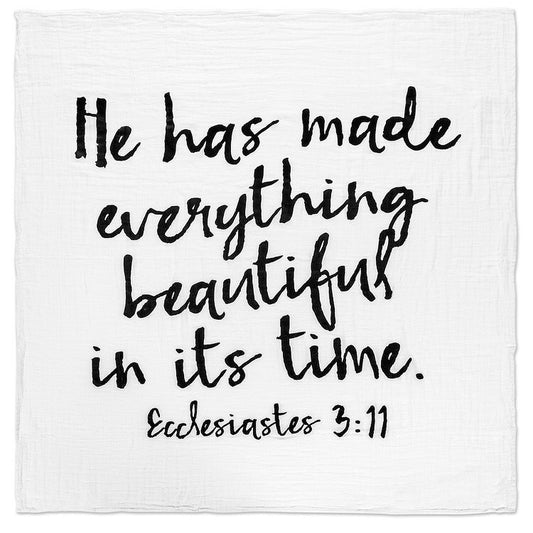 Ecclesiastes 3:11 Scripture swaddle and wall art by Modern Burlap