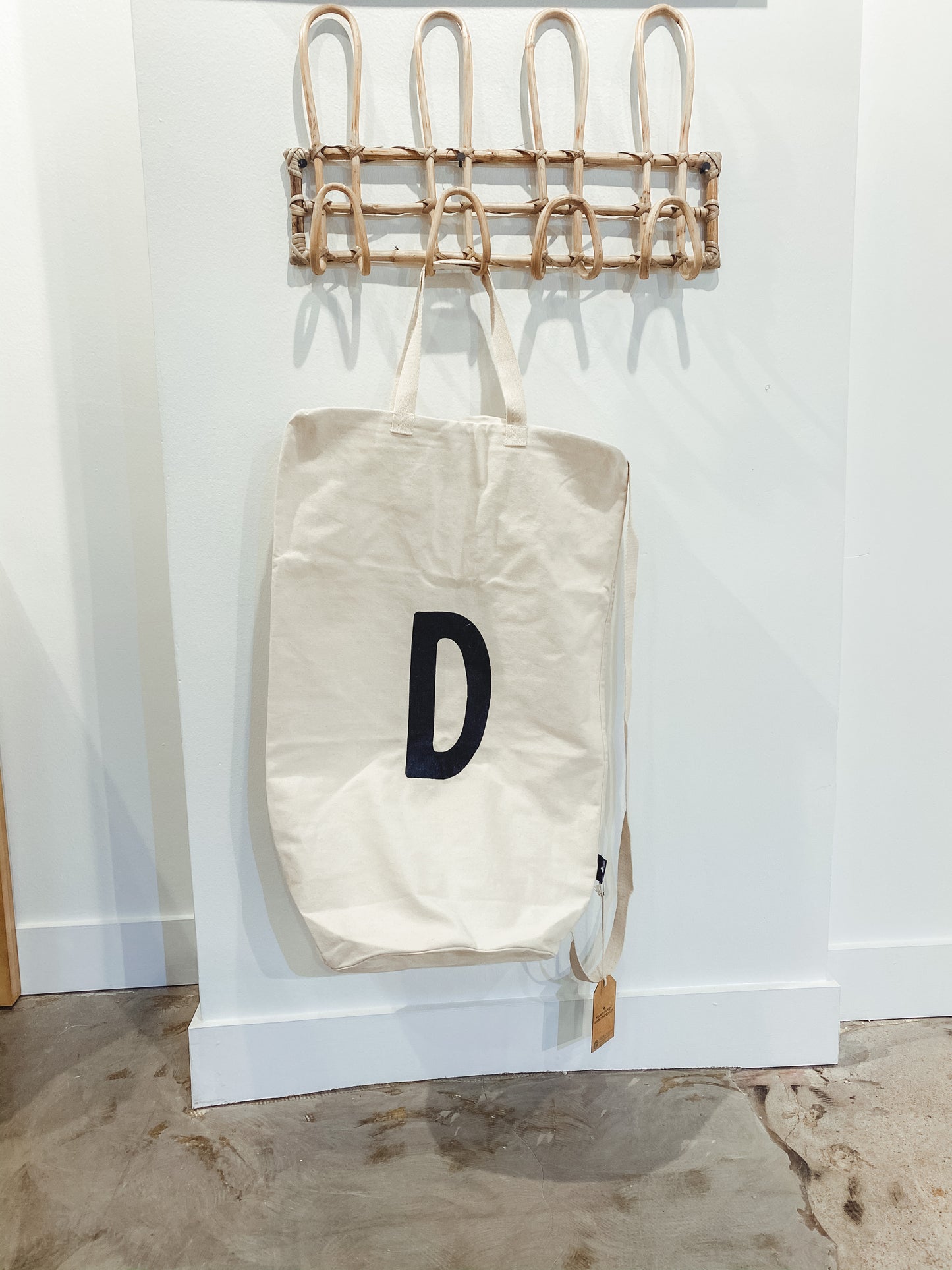 Personalized Initial Canvas Bag | A to Z | Laundry, Travel and Gifting