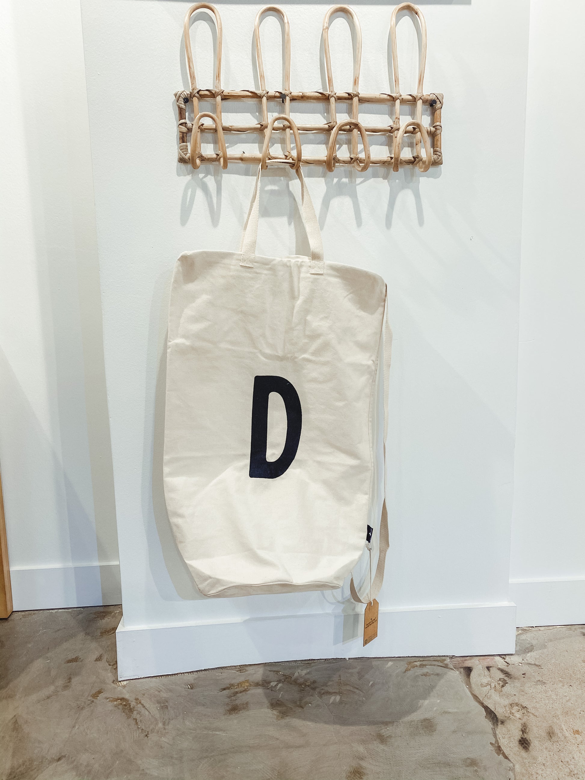 Personalized Initial Canvas Bag | A to Z | Laundry, Travel and Gifting