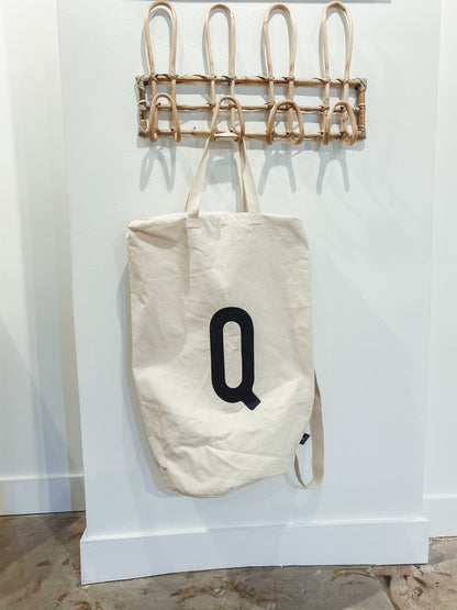 Personalized Initial Canvas Bag | A to Z | Laundry, Travel and Gifting