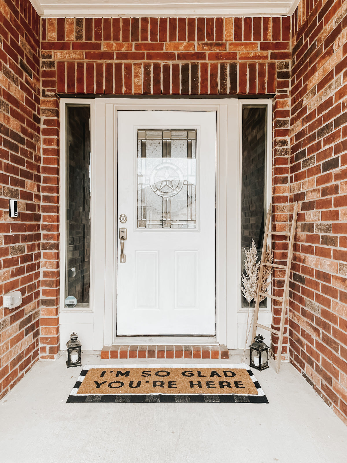 XL Doormat | I'm so glad you're here