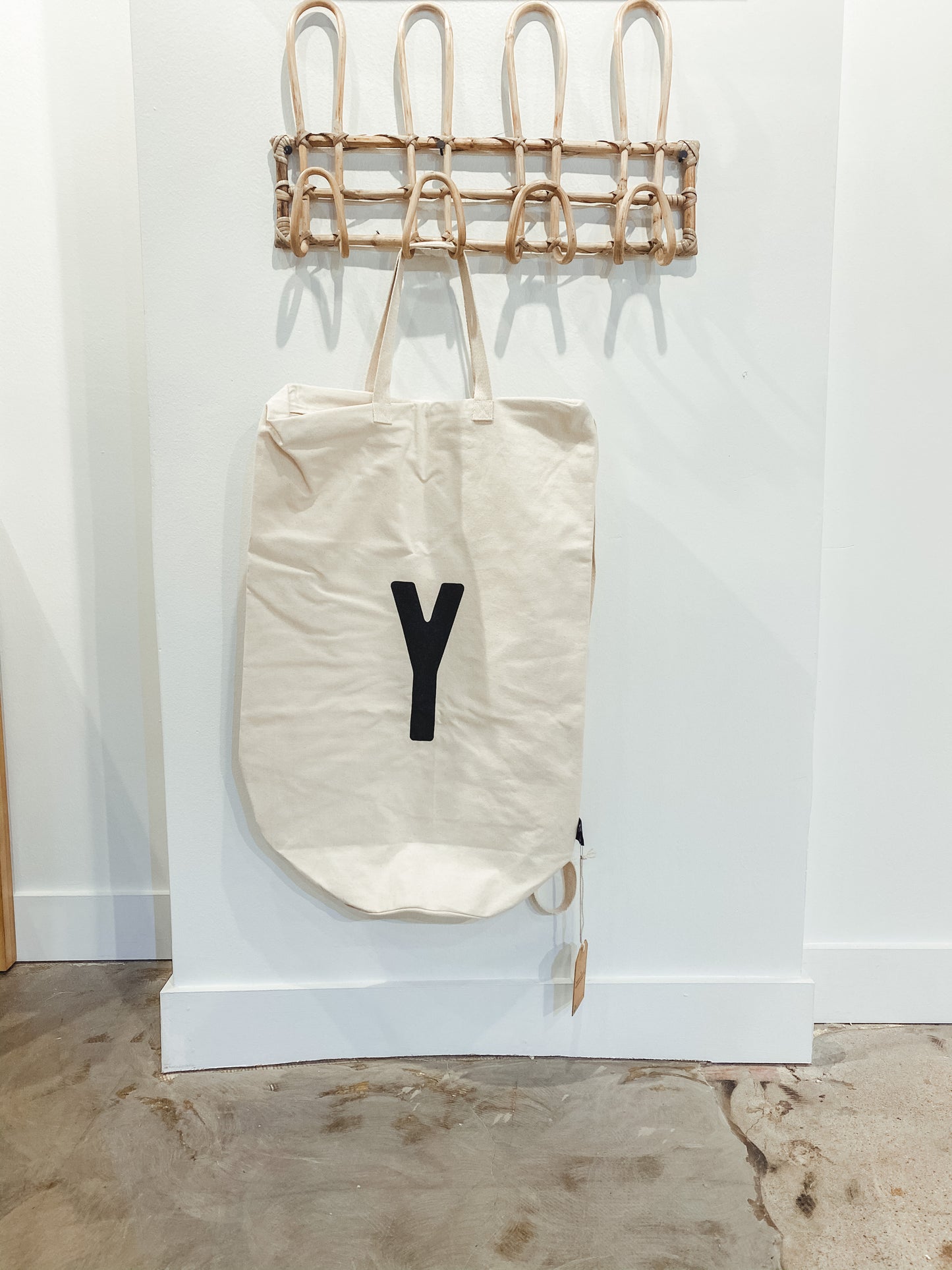 Personalized Initial Canvas Bag | A to Z | Laundry, Travel and Gifting