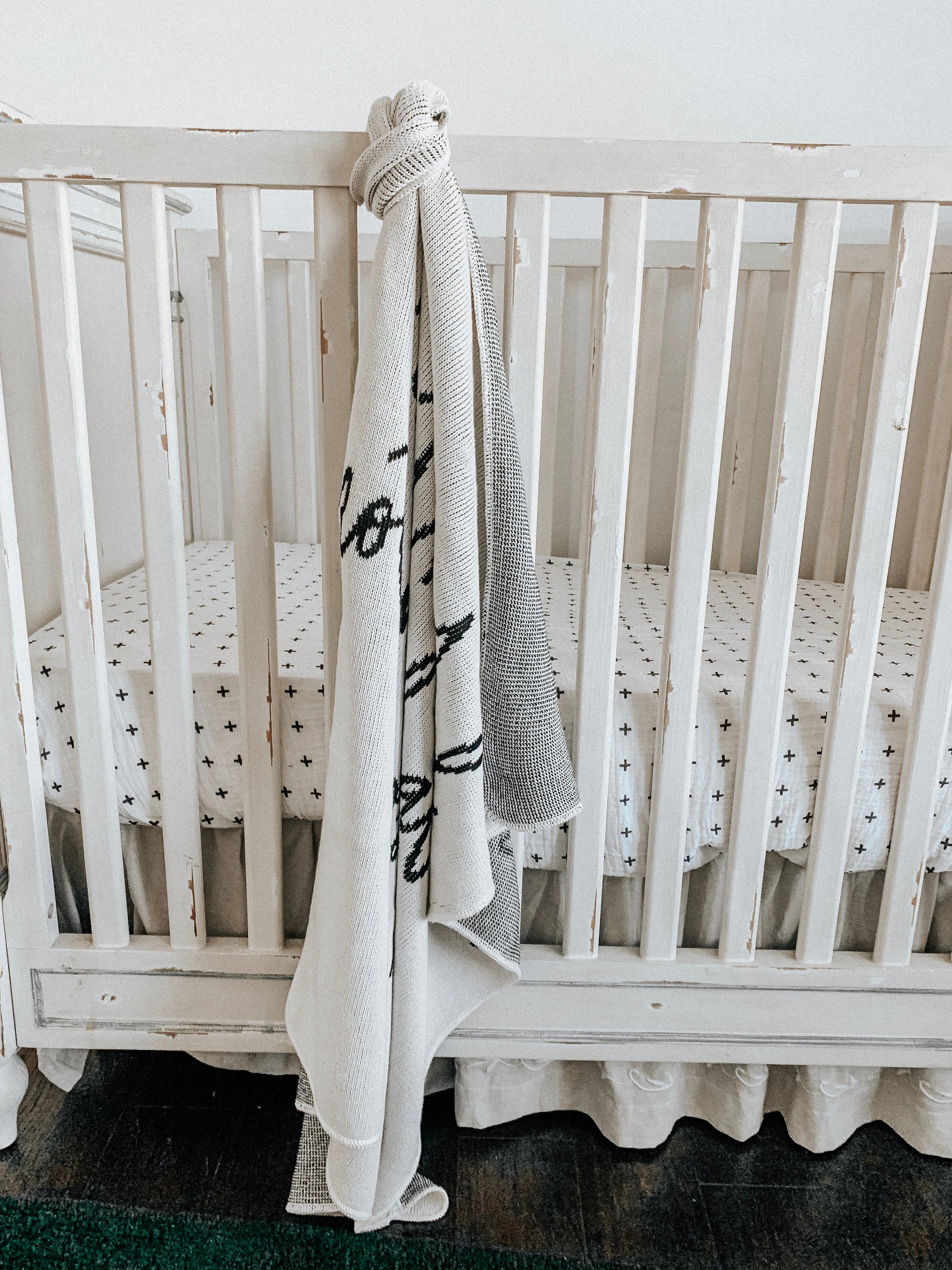 Luke 1:37 Recycled Cotton Throw Blanket | Made in USA