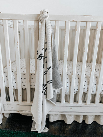 Luke 1:37 Recycled Cotton Throw Blanket | Made in USA