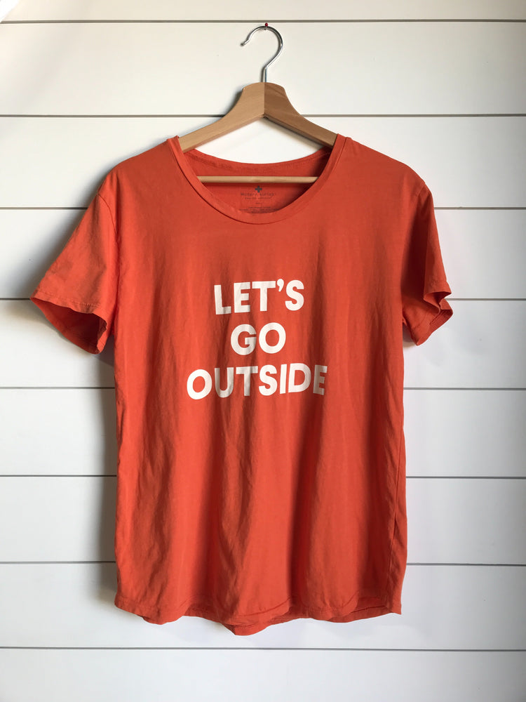
                  
                    Load image into Gallery viewer, Women&amp;#39;s Let&amp;#39;s Go Outside Crewneck Tee
                  
                