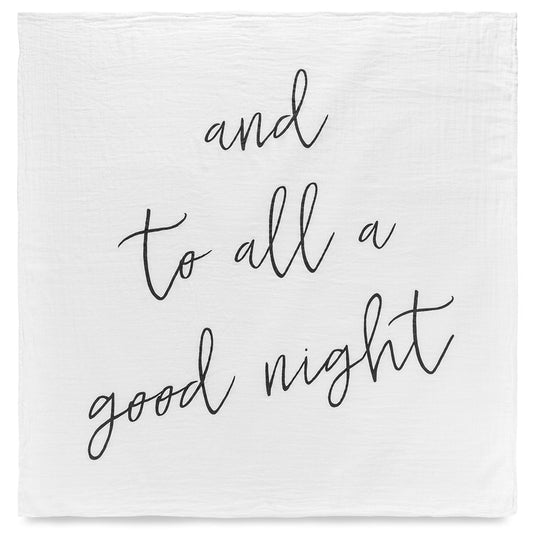 And to All a Good Night organic swaddle by Modern Burlap