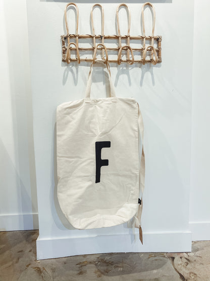 Personalized Initial Canvas Bag | A to Z | Laundry, Travel and Gifting