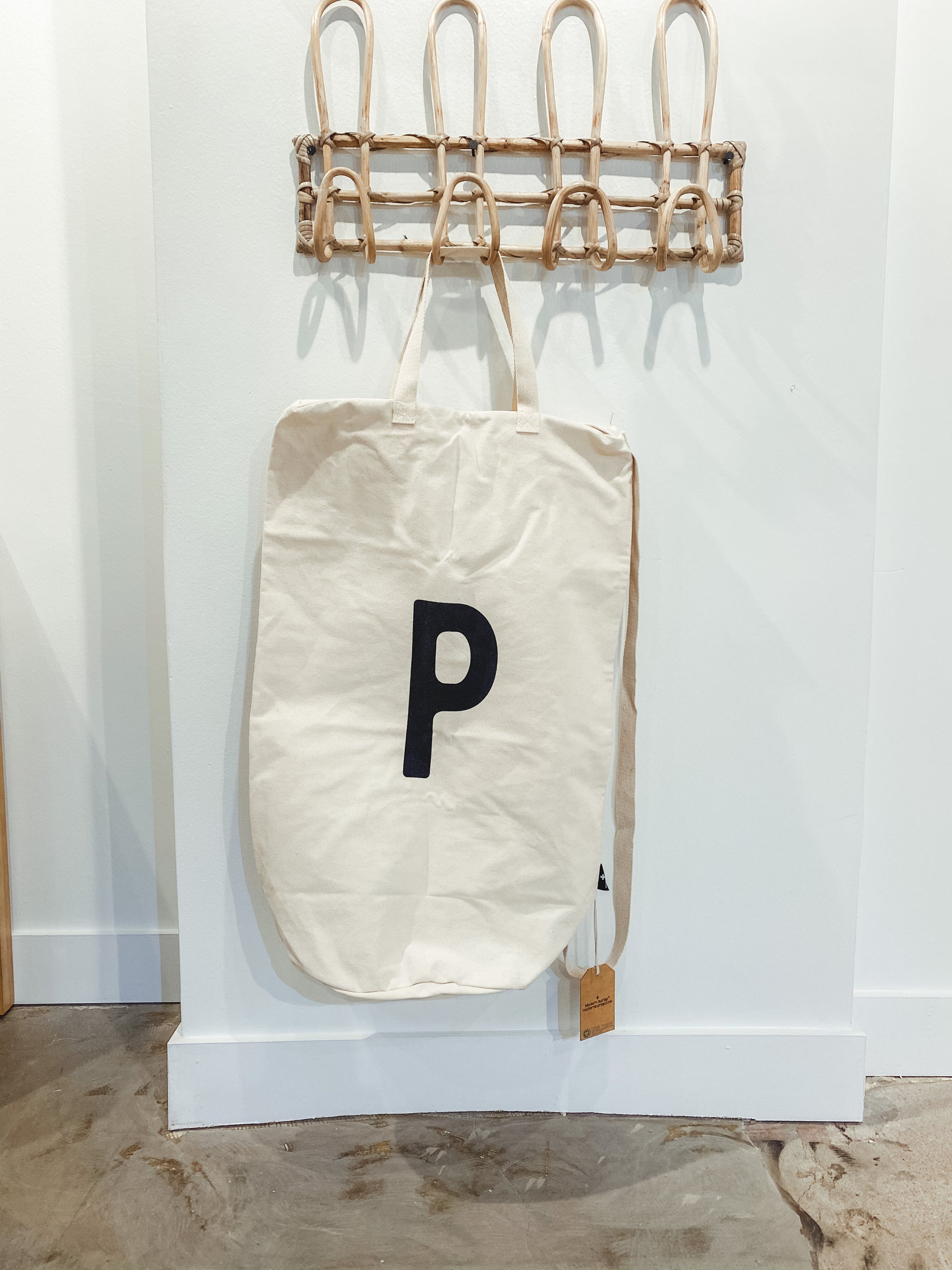 Personalized Initial Canvas Bag | A to Z | Laundry, Travel and Gifting