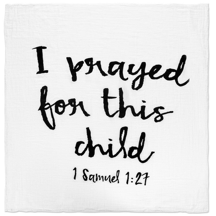 1 Samuel 1:27 Scripture swaddle and wall art by Modern Burlap