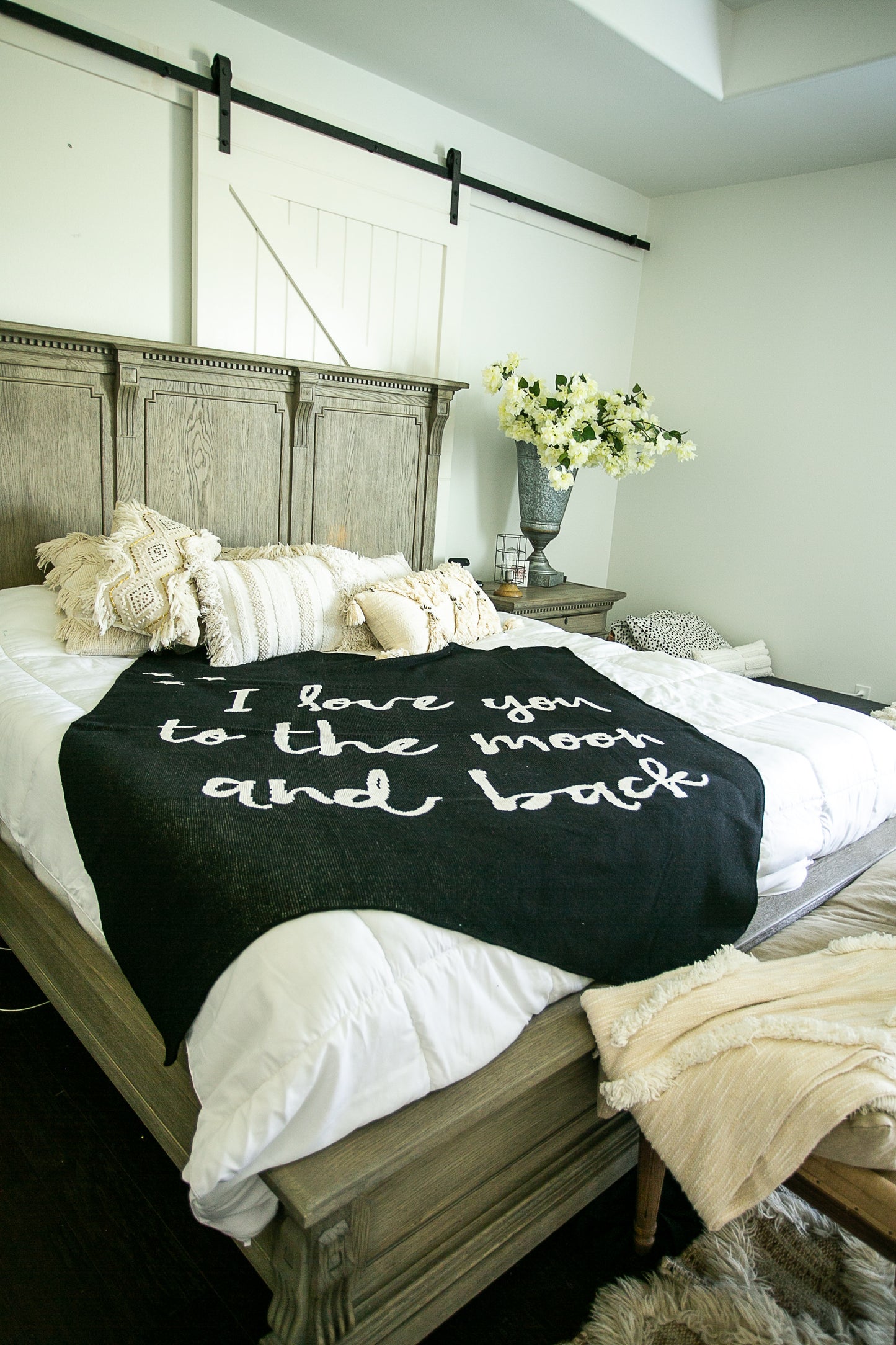 Love You to the Moon and Back Recycled Cotton Throw | Made in USA