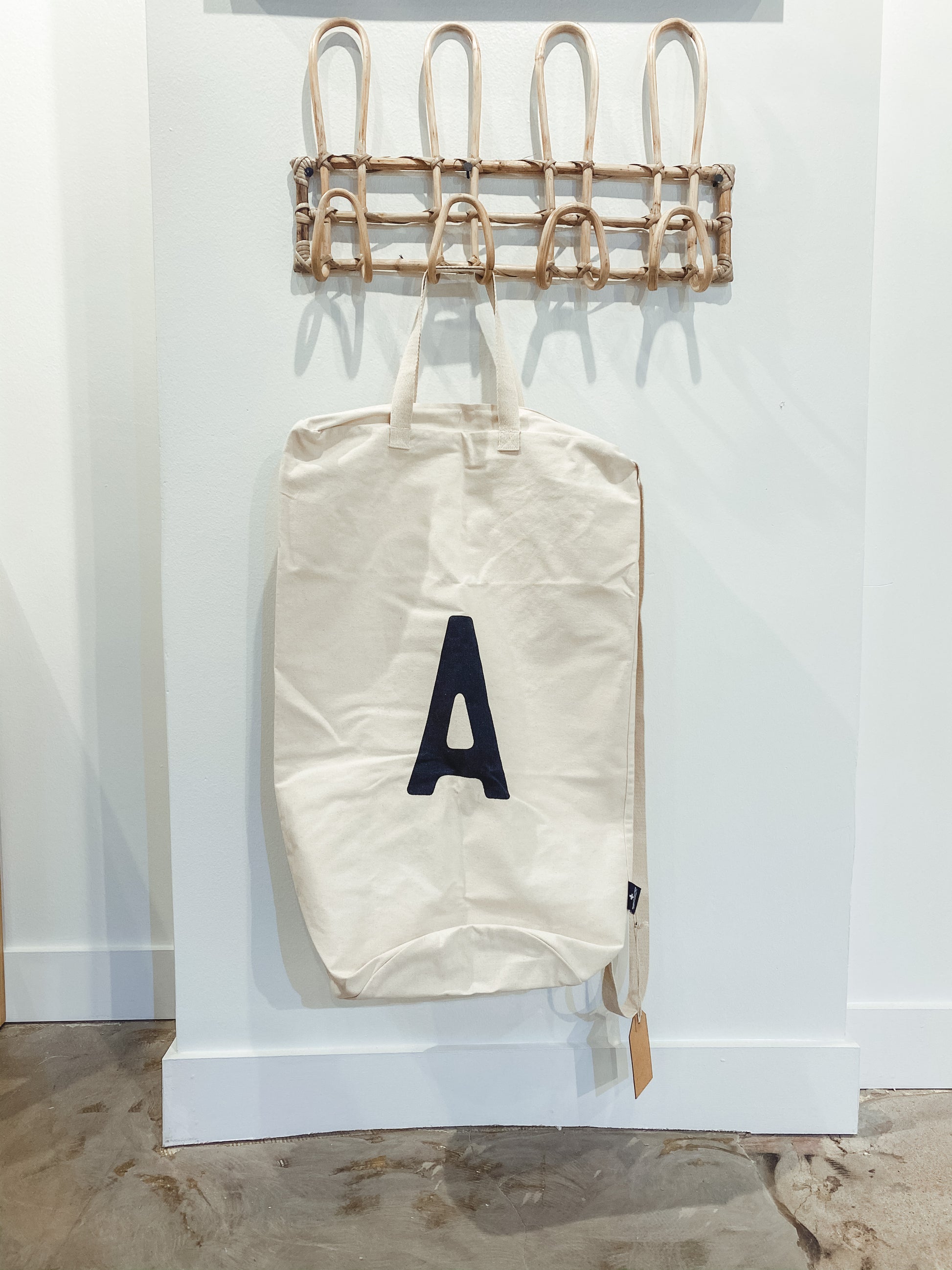 Personalized Initial Canvas Bag | A to Z | Laundry, Travel and Gifting
