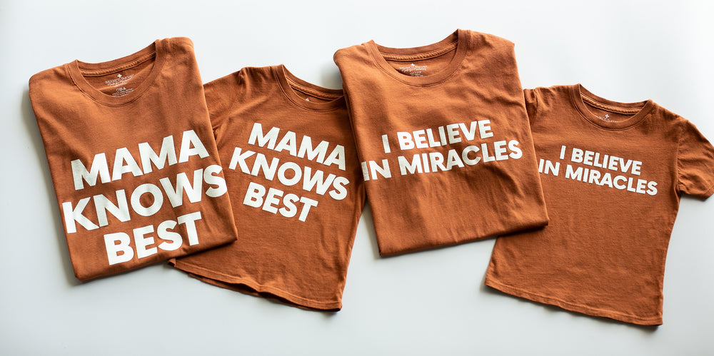
                  
                    Load image into Gallery viewer, Made in the USA TEE FOR A CAUSE | I believe in miracles Unisex S/S Crewneck Tee - Sunburn
                  
                