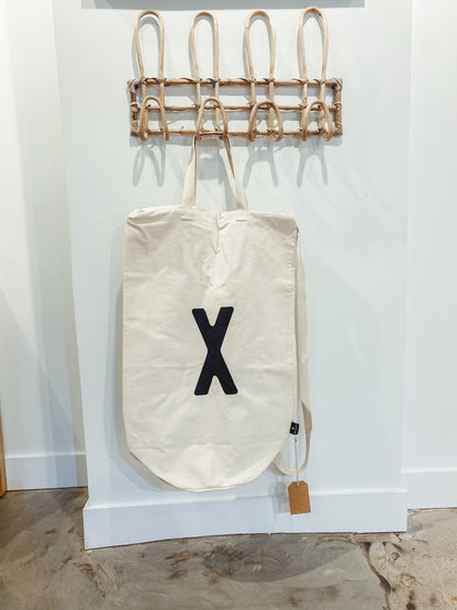 Personalized Initial Canvas Bag | A to Z | Laundry, Travel and Gifting