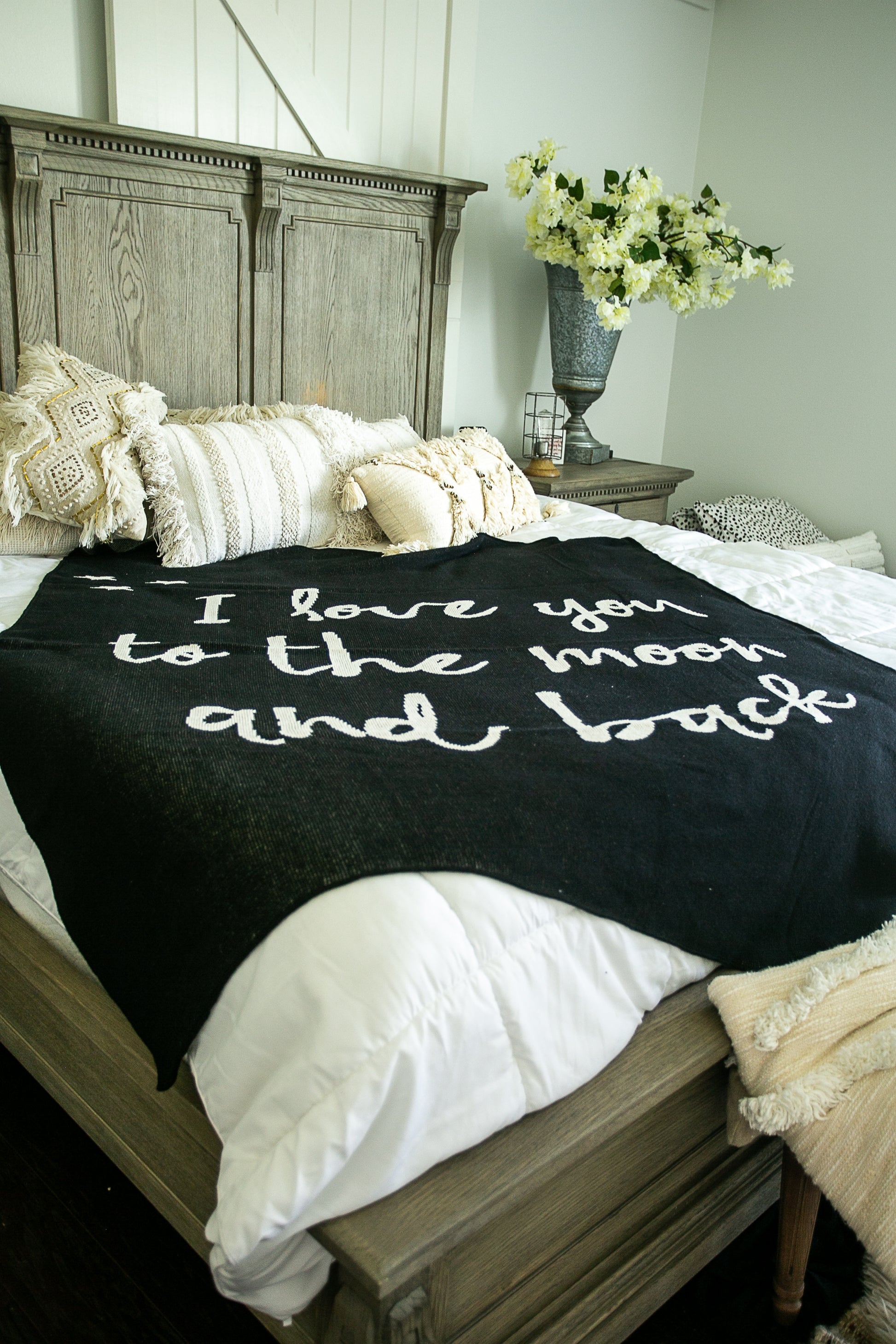 Love You to the Moon and Back Recycled Cotton Throw | Made in USA