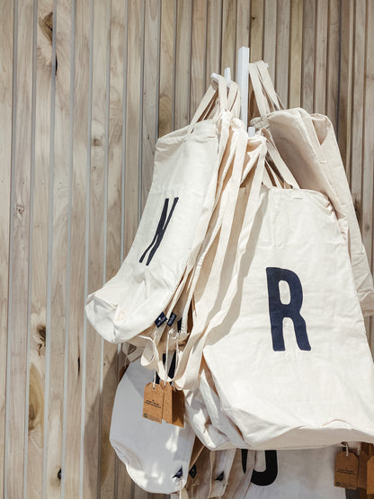Personalized Initial Canvas Bag | A to Z | Laundry, Travel and Gifting