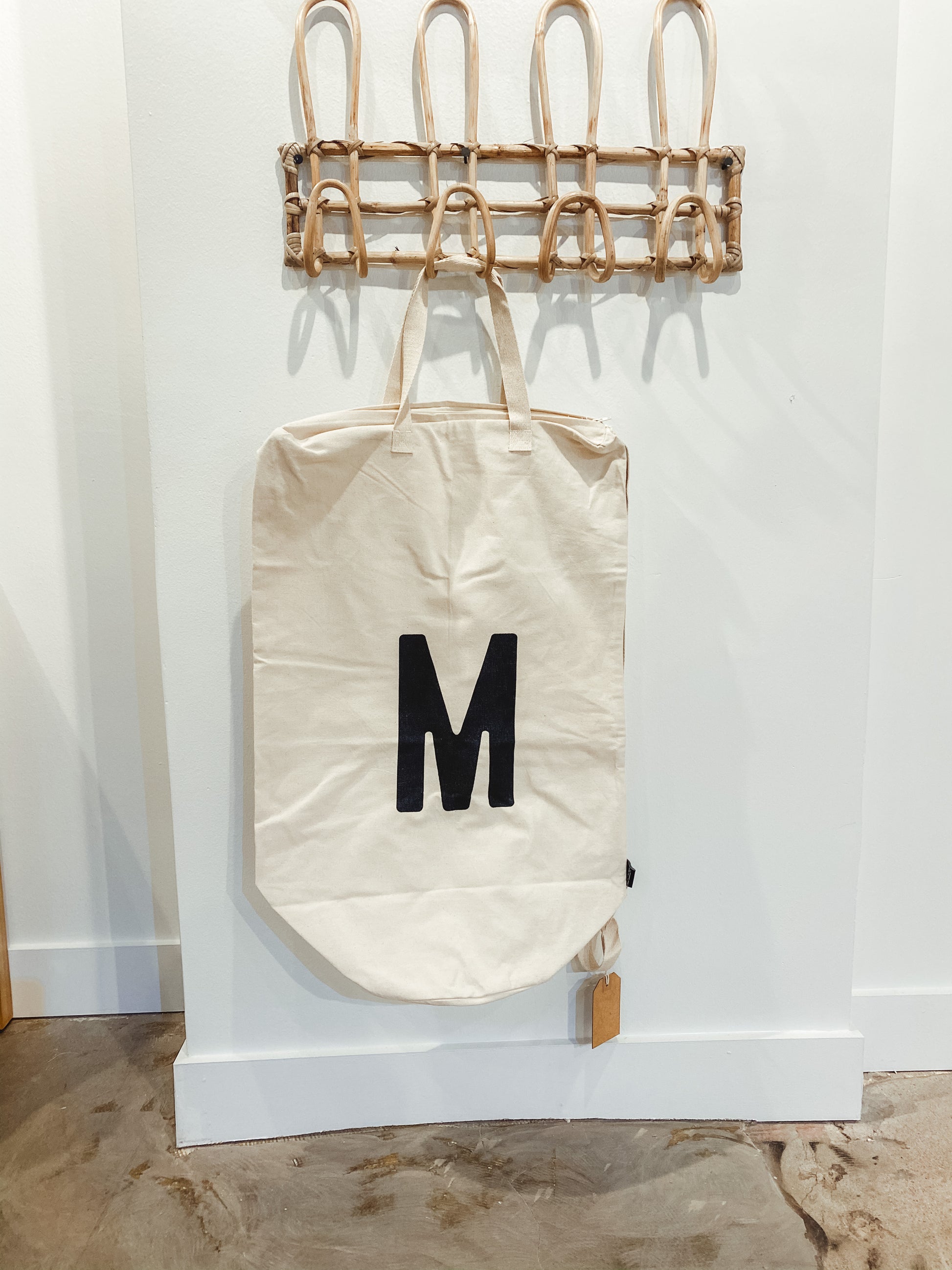 Personalized Initial Canvas Bag | A to Z | Laundry, Travel and Gifting