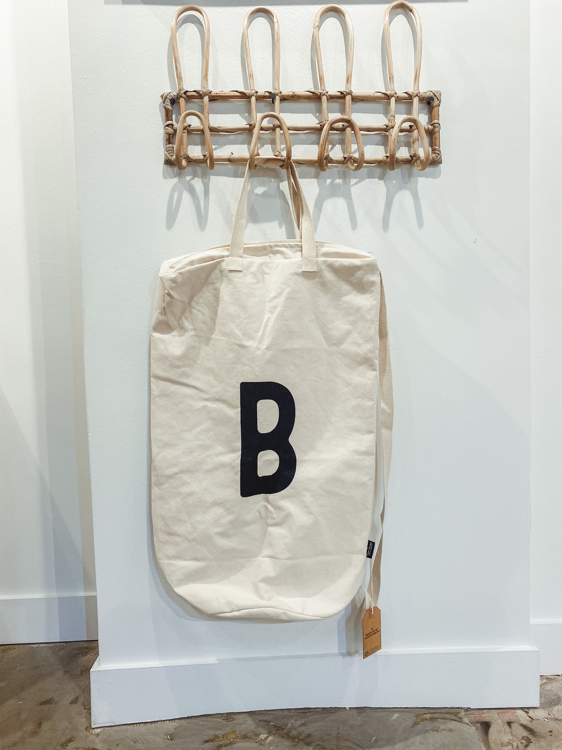 Personalized Initial Canvas Bag | A to Z | Laundry, Travel and Gifting