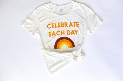 Celebrate Each Day organic cotton women's tee by Modern Burlap