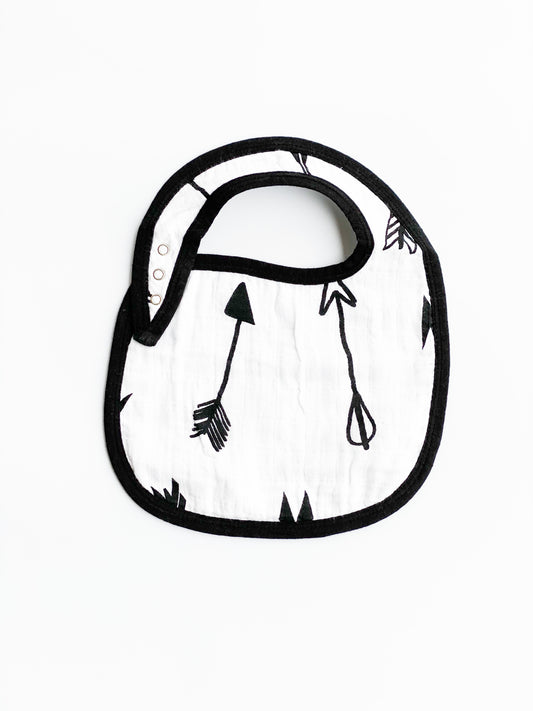 Arrows organic muslin bib by Modern Burlap