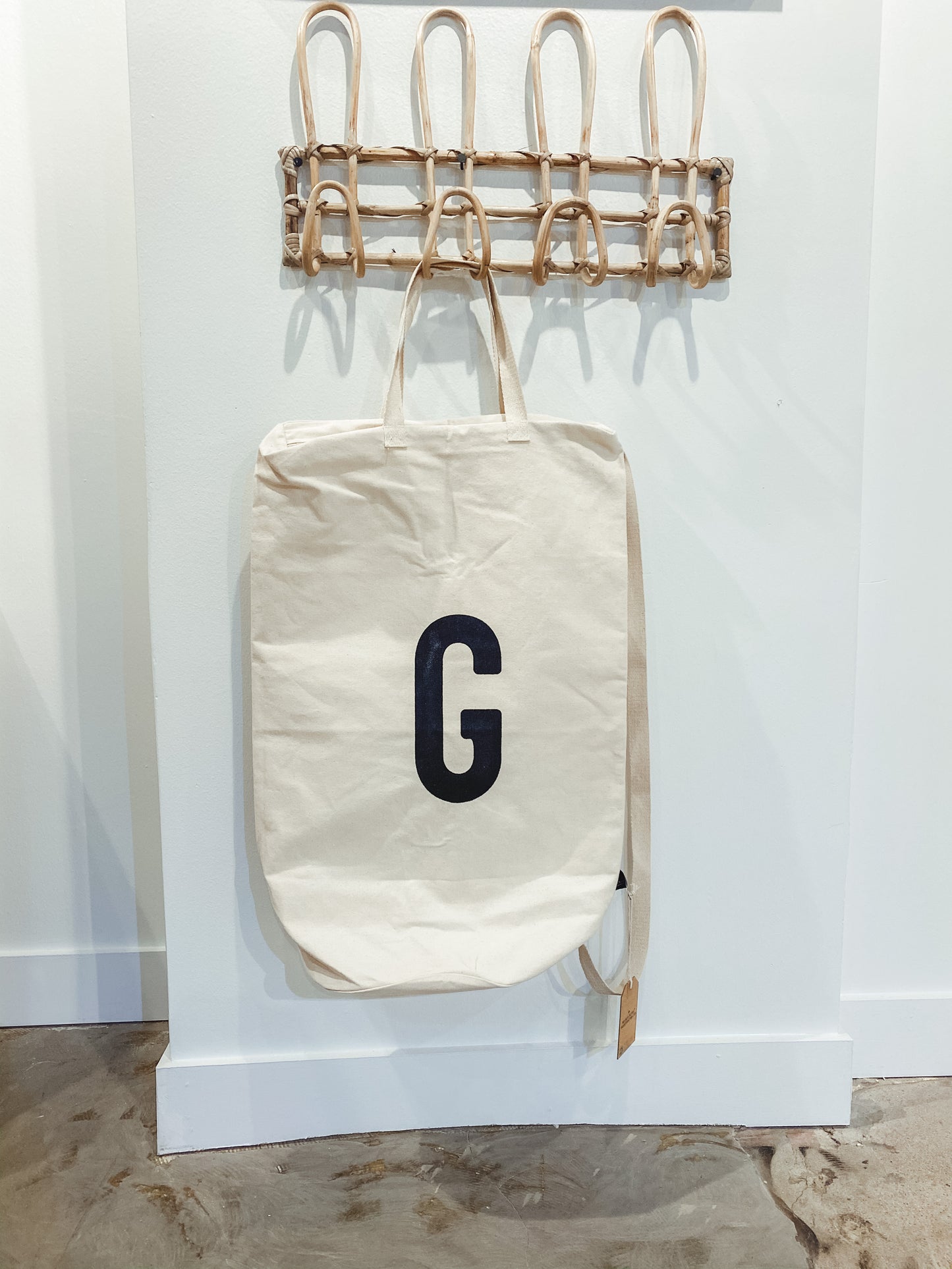 Personalized Initial Canvas Bag | A to Z | Laundry, Travel and Gifting