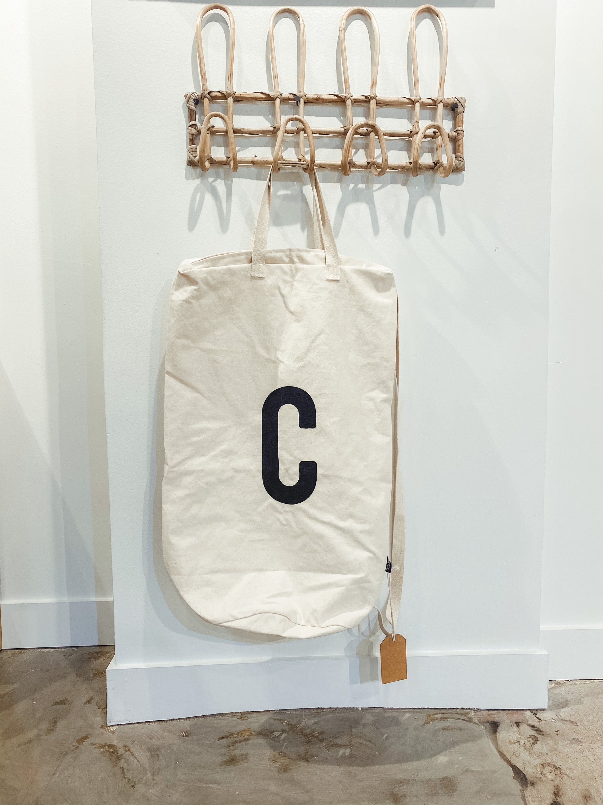 Personalized Initial Canvas Bag | A to Z | Laundry, Travel and Gifting