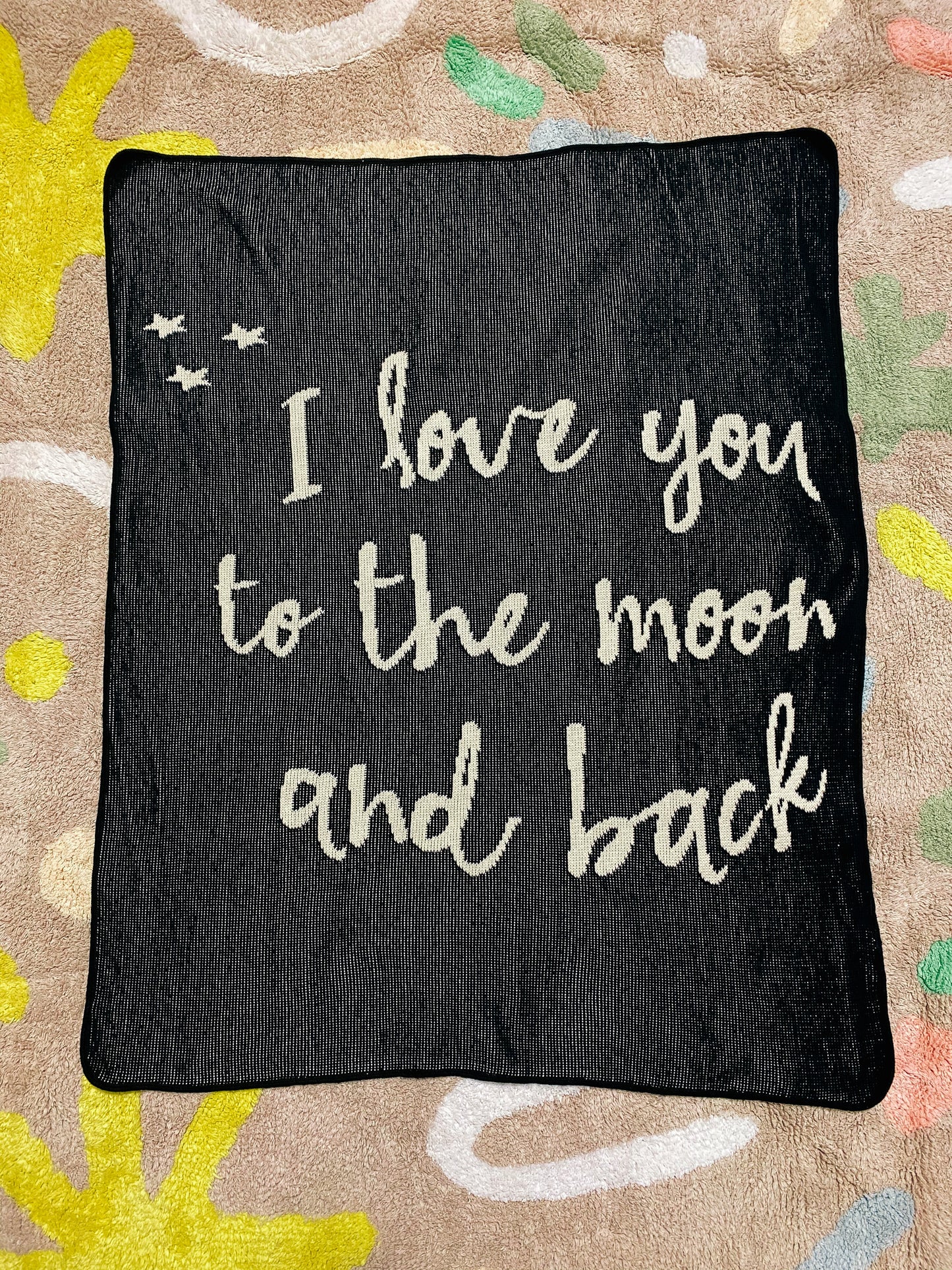 Love You to the Moon and Back Recycled Cotton Throw | Made in USA