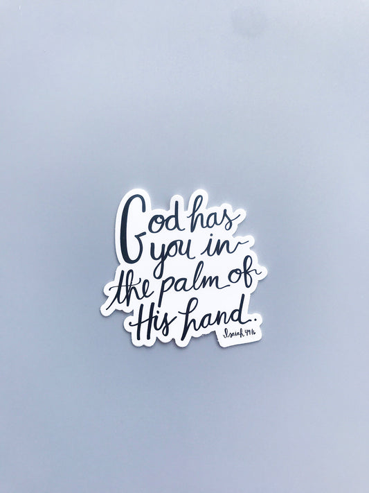 Isaiah 49:16 Scripture Sticker | In the Palm of His Hand