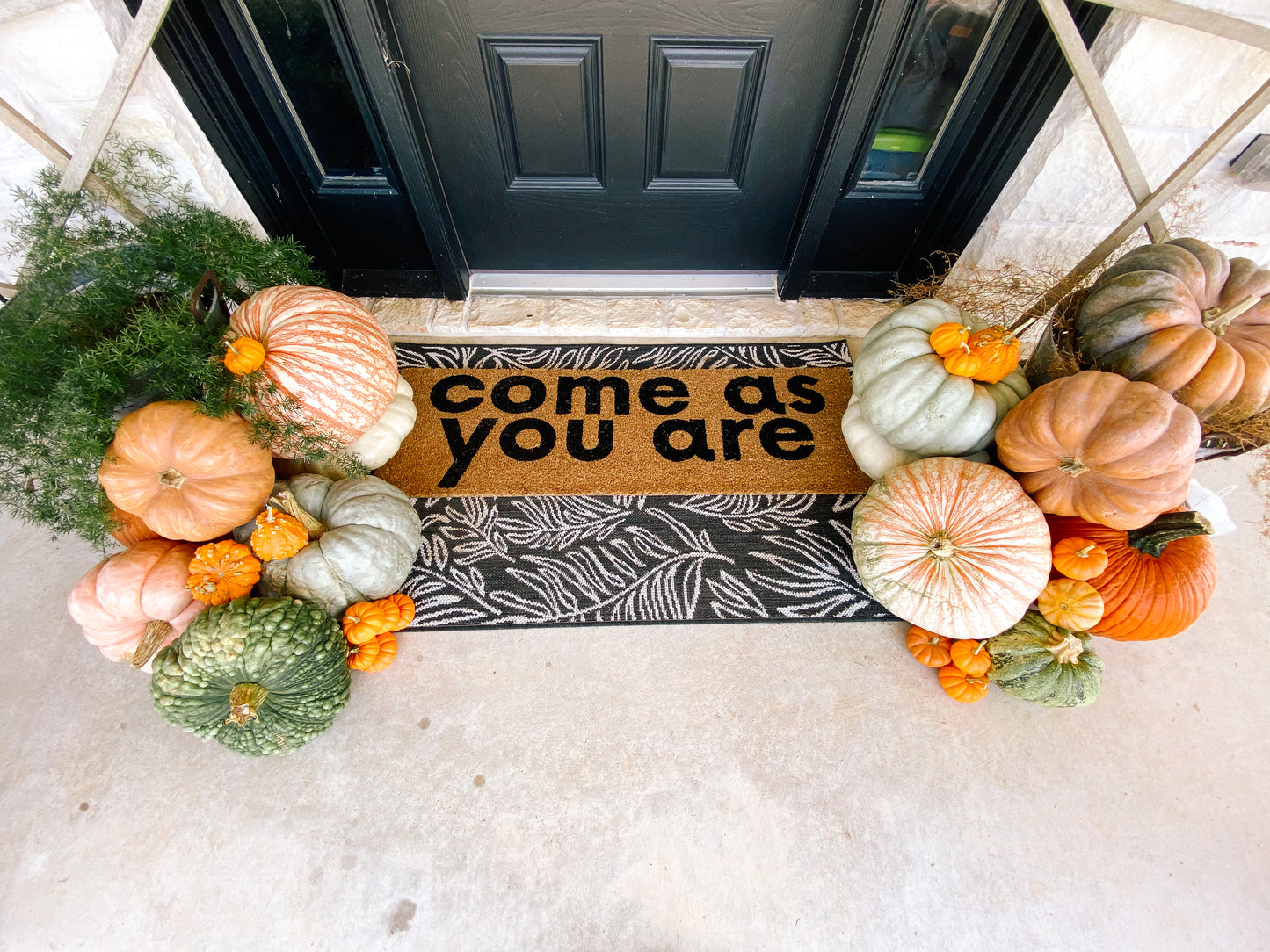 Come As You Are XL coconut coir doormat by Modern Burlap