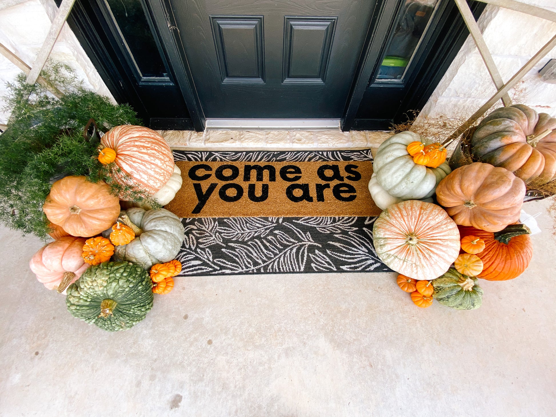 Come As You Are XL coconut coir doormat by Modern Burlap