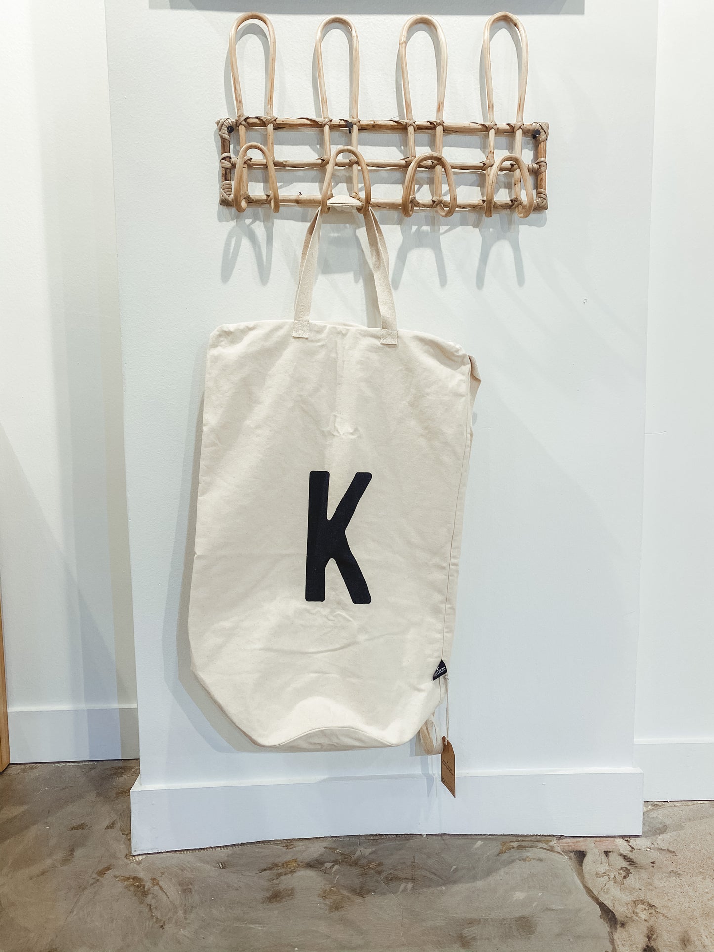 Personalized Initial Canvas Bag | A to Z | Laundry, Travel and Gifting