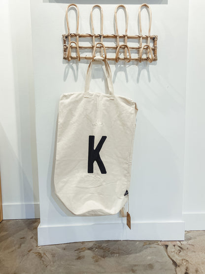 Personalized Initial Canvas Bag | A to Z | Laundry, Travel and Gifting