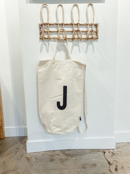 Personalized Initial Canvas Bag | A to Z | Laundry, Travel and Gifting