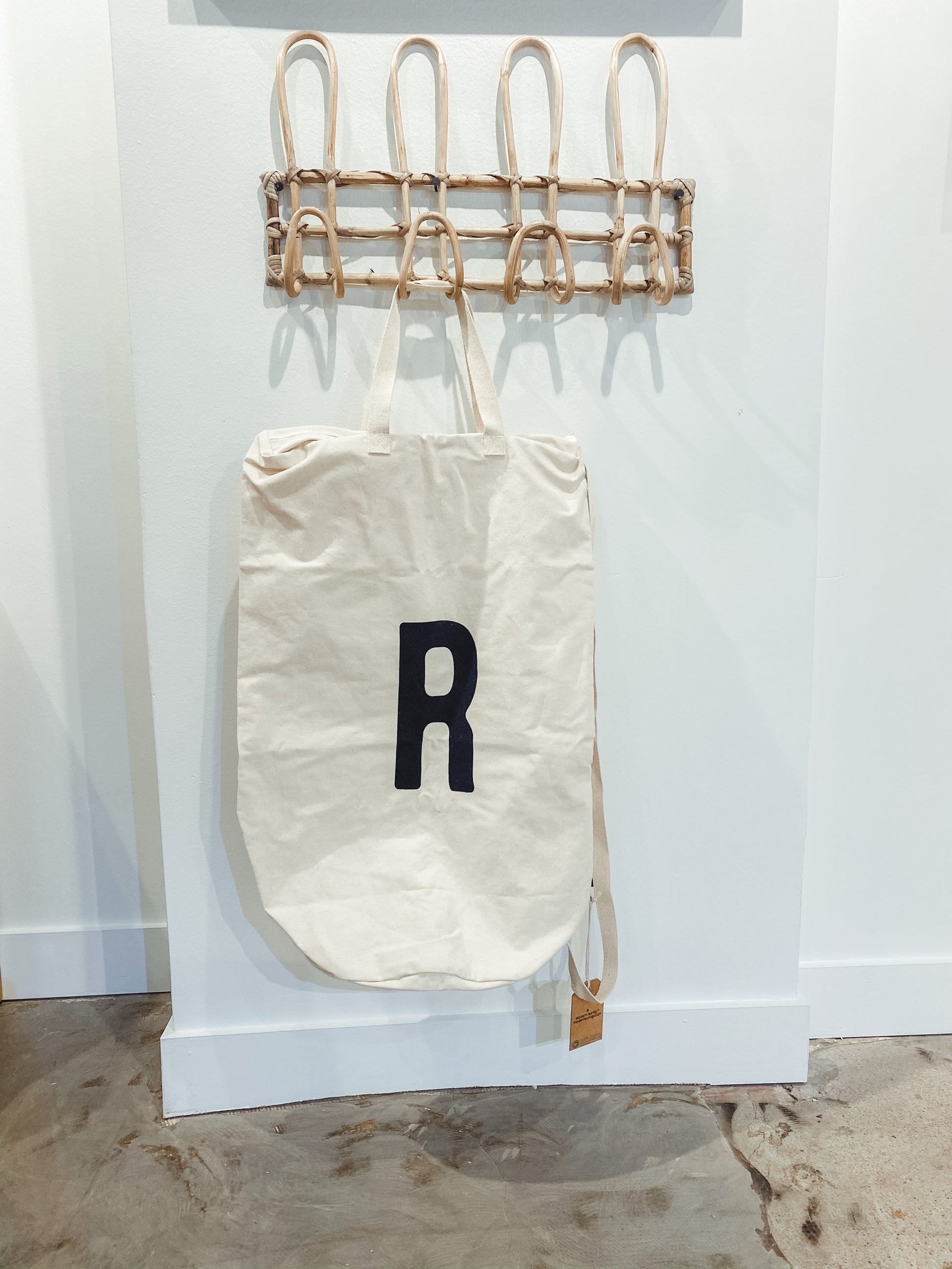 Personalized Initial Canvas Bag | A to Z | Laundry, Travel and Gifting