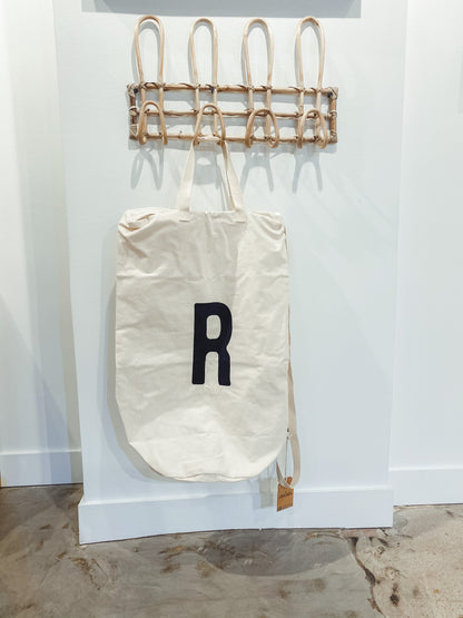 Personalized Initial Canvas Bag | A to Z | Laundry, Travel and Gifting