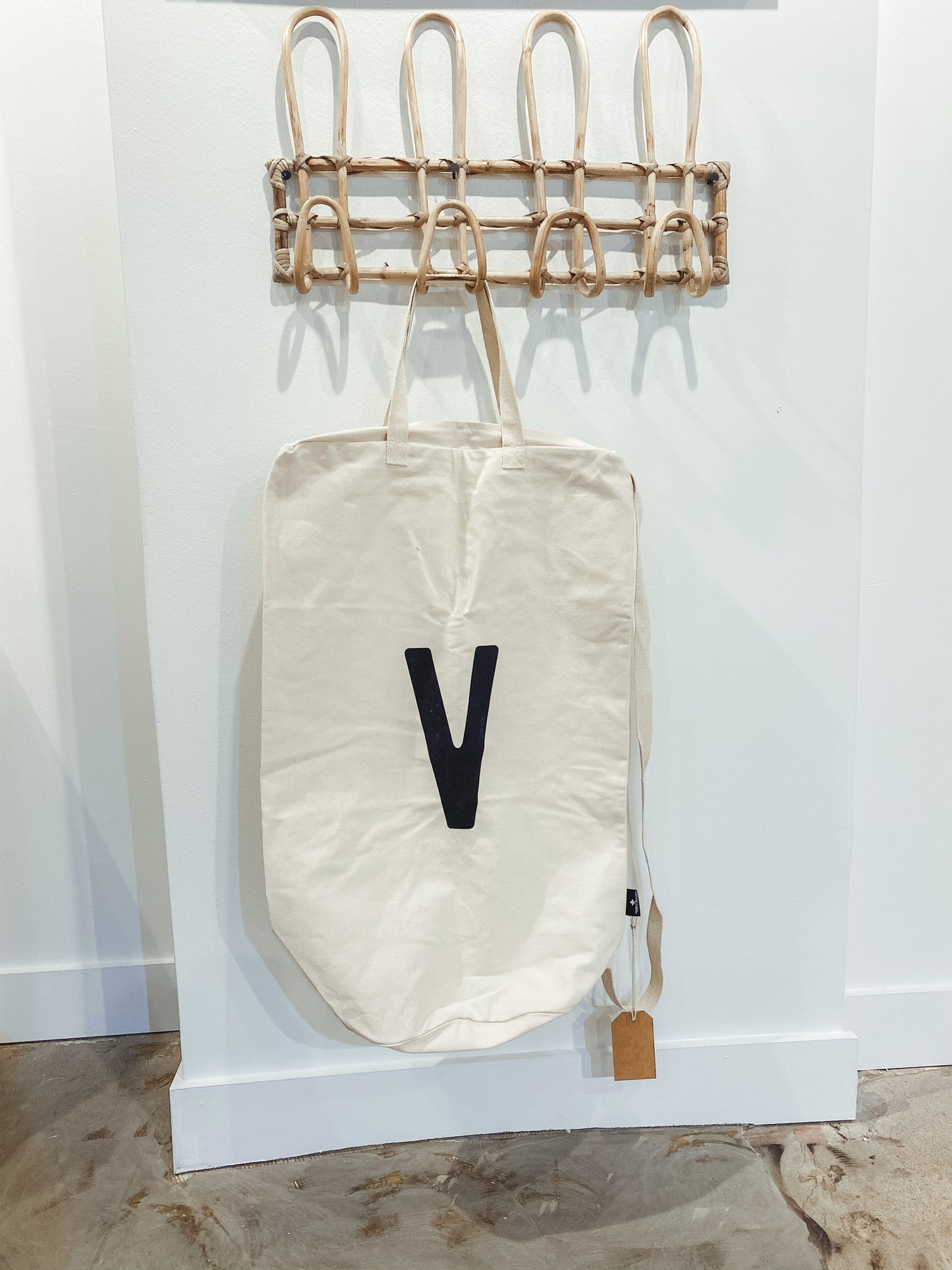 Personalized Initial Canvas Bag | A to Z | Laundry, Travel and Gifting