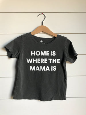 
                  
                    Load image into Gallery viewer, Home is where the mama is Kids Scoop Neck Tee -  Charcoal
                  
                