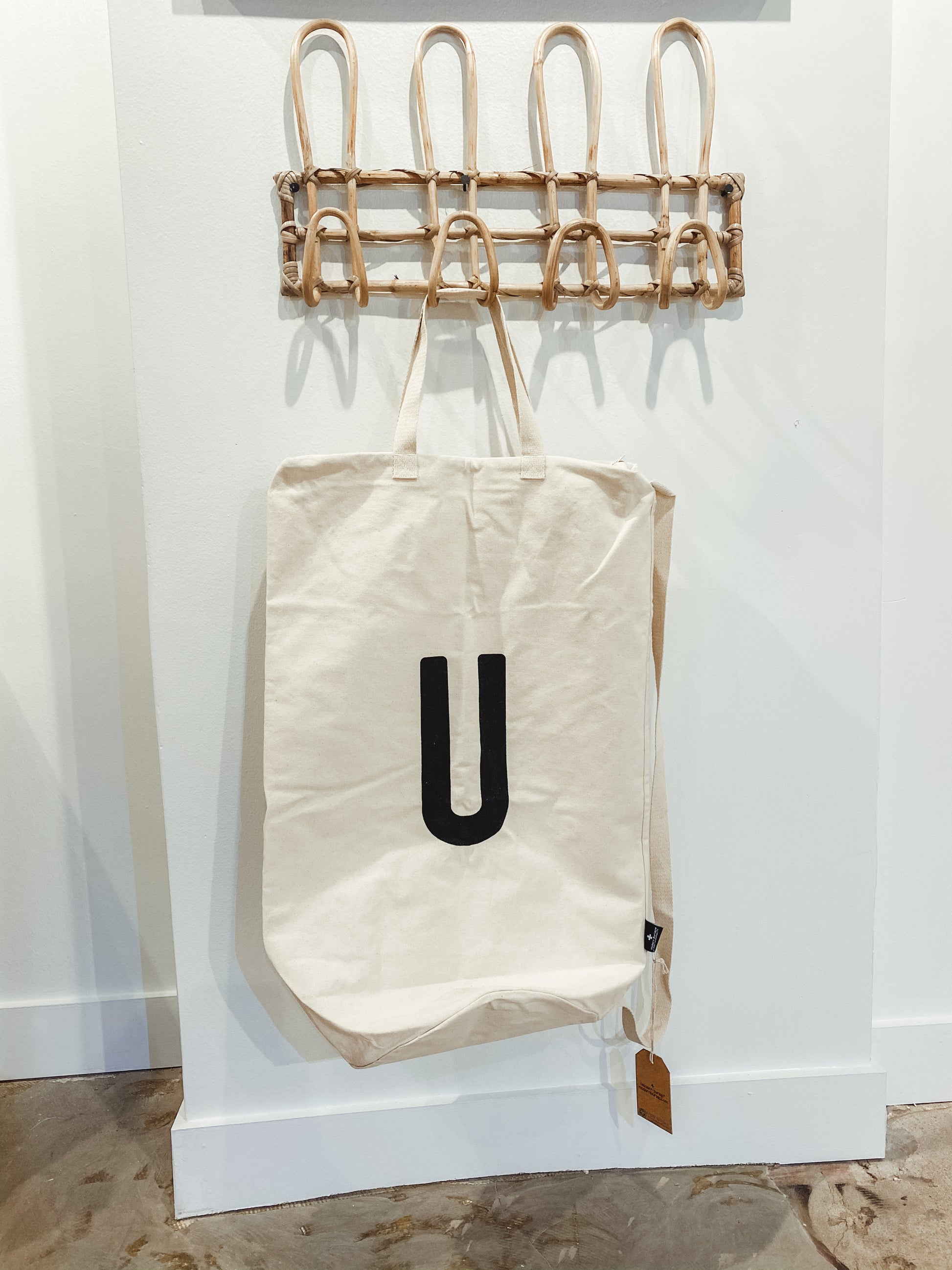 Personalized Initial Canvas Bag | A to Z | Laundry, Travel and Gifting