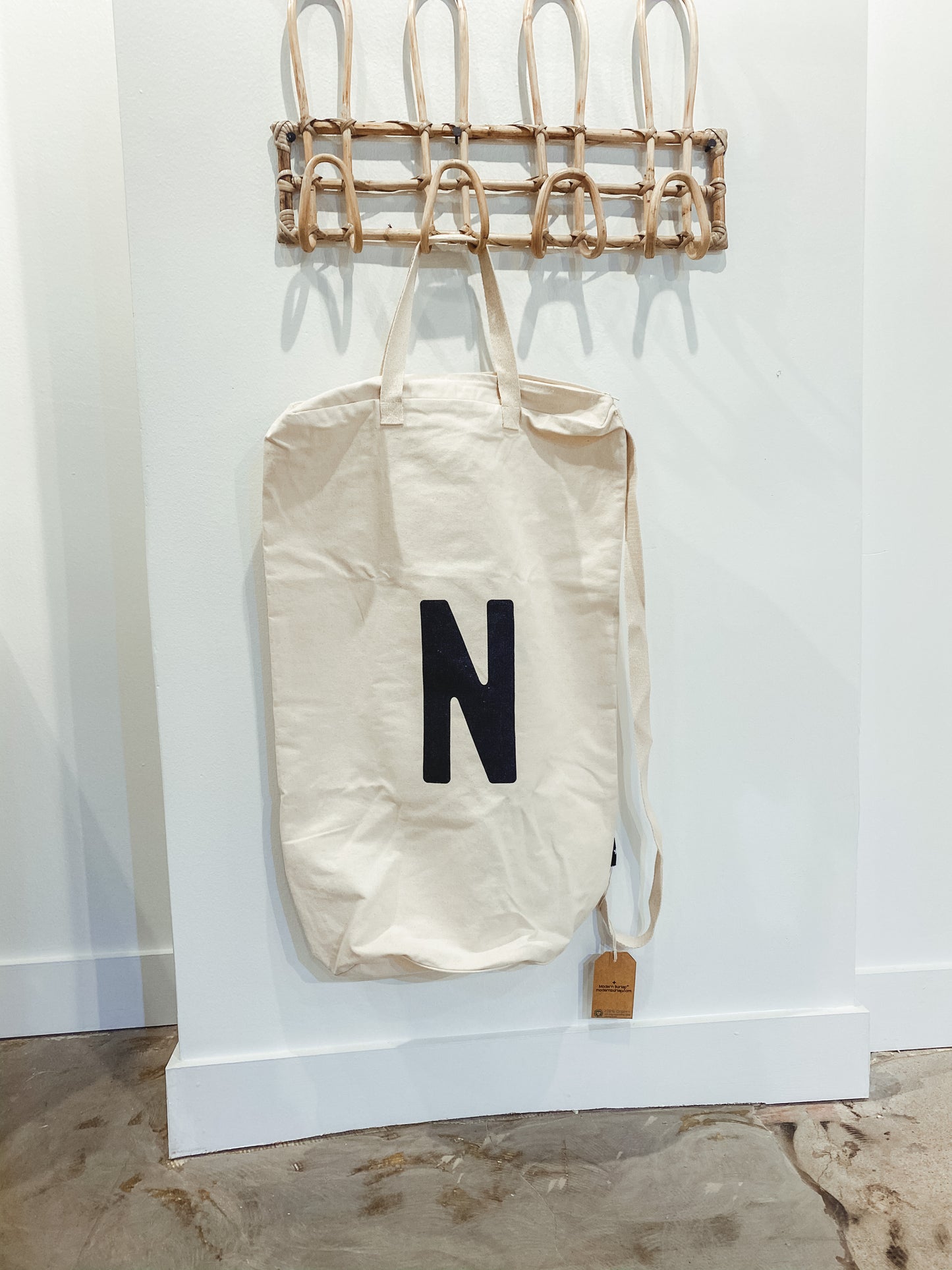 Personalized Initial Canvas Bag | A to Z | Laundry, Travel and Gifting