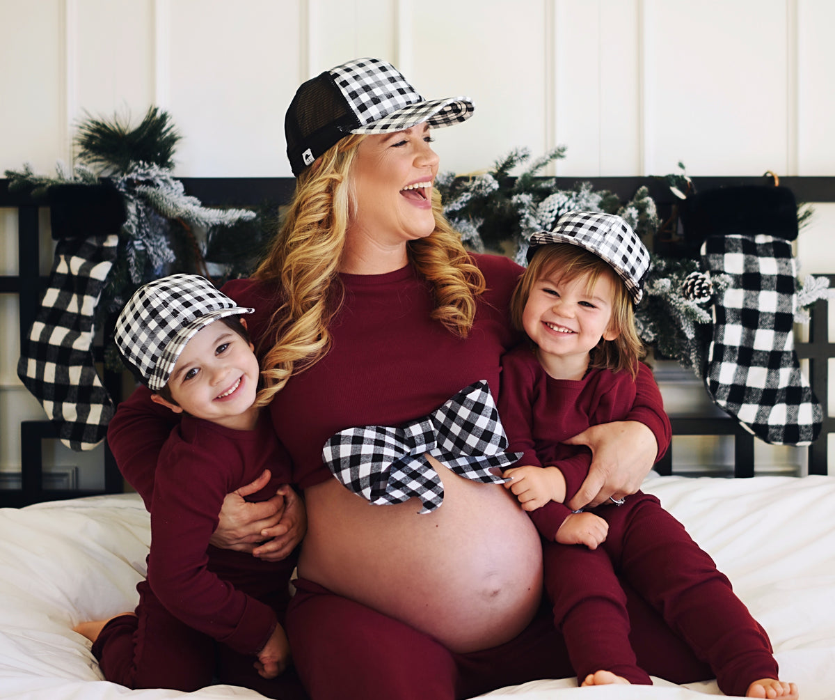 Organic Thermal Baby + Kids Pajama Set | Maroon