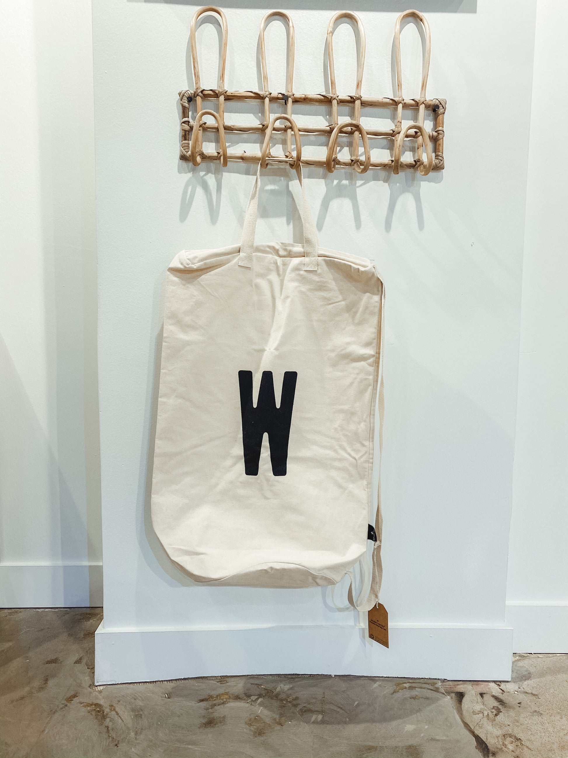 Personalized Initial Canvas Bag | A to Z | Laundry, Travel and Gifting