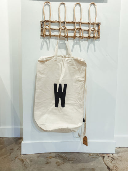 Personalized Initial Canvas Bag | A to Z | Laundry, Travel and Gifting