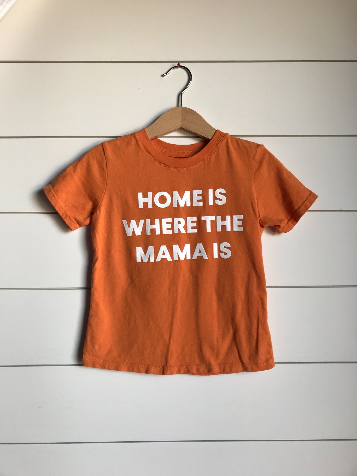 Home is where the mama is Kid's Crewneck Tee - Amberglow (only size 2 available)