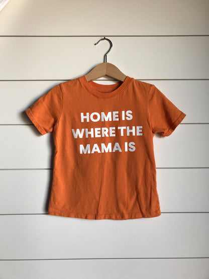Home is where the mama is Kid's Crewneck Tee - Amberglow (only size 2 available)