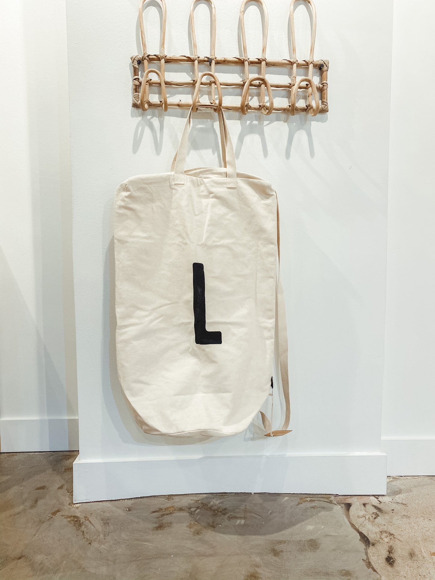 Personalized Initial Canvas Bag | A to Z | Laundry, Travel and Gifting