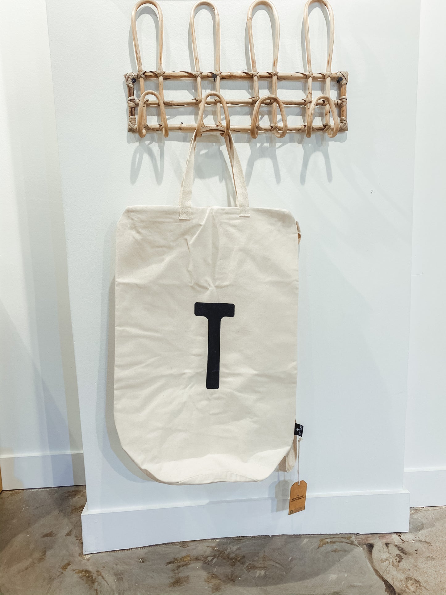 Personalized Initial Canvas Bag | A to Z | Laundry, Travel and Gifting