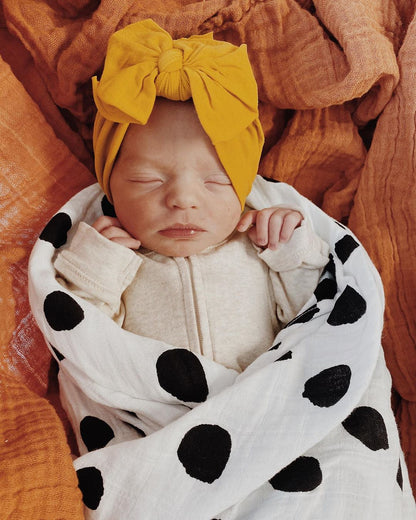 Spots Organic Swaddle | GOTS Certified Organic Cotton Muslin