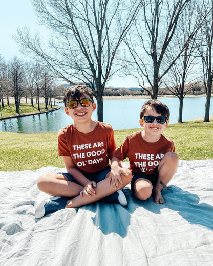 Made in the USA | These Are The Good Ol' Days Kid S/S Crewneck Tee - Sunburn