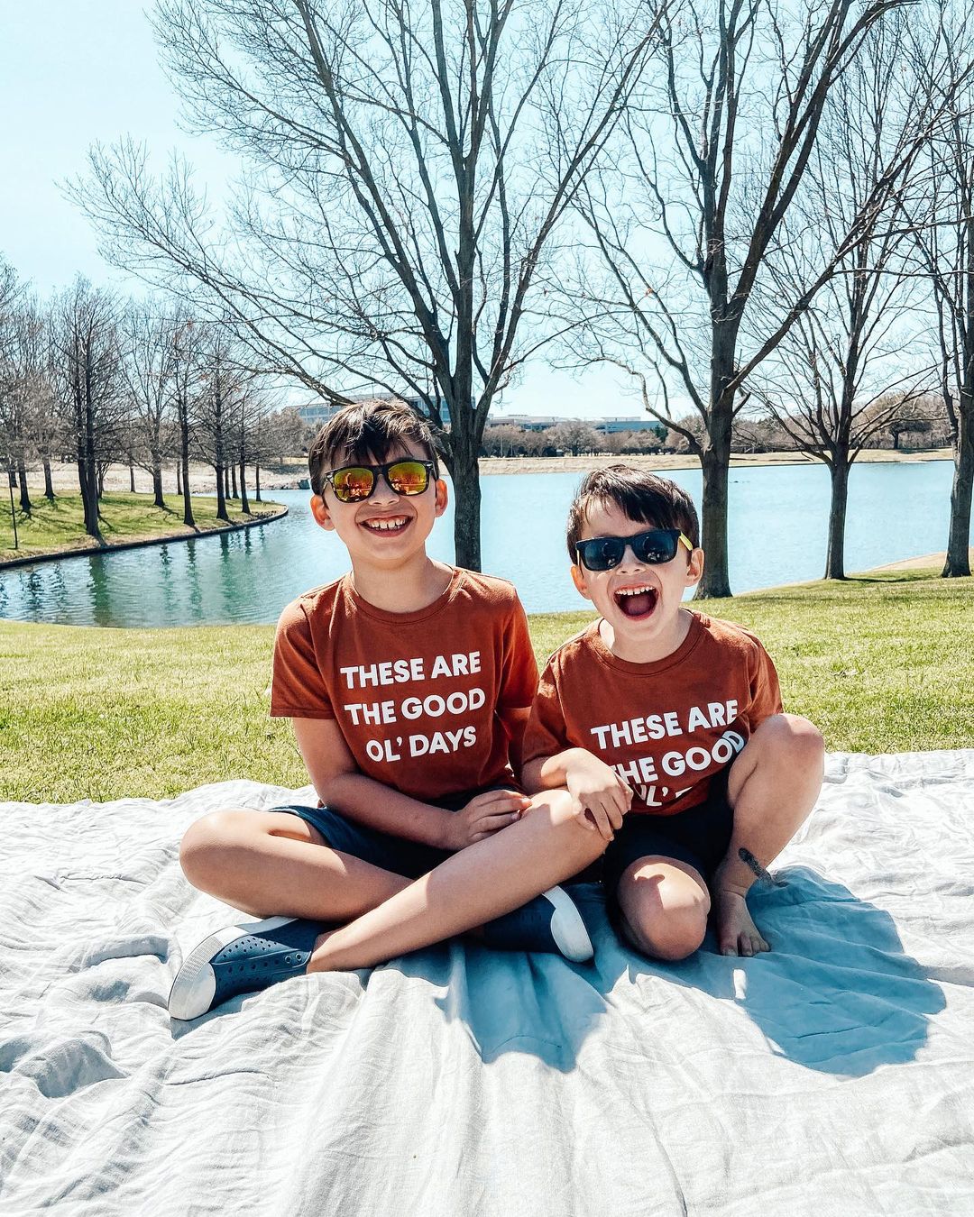 Made in the USA | These Are The Good Ol' Days Kid S/S Crewneck Tee - Sunburn