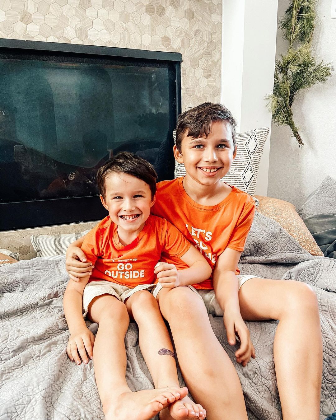 Let's go outside Kid's Crewneck Tee